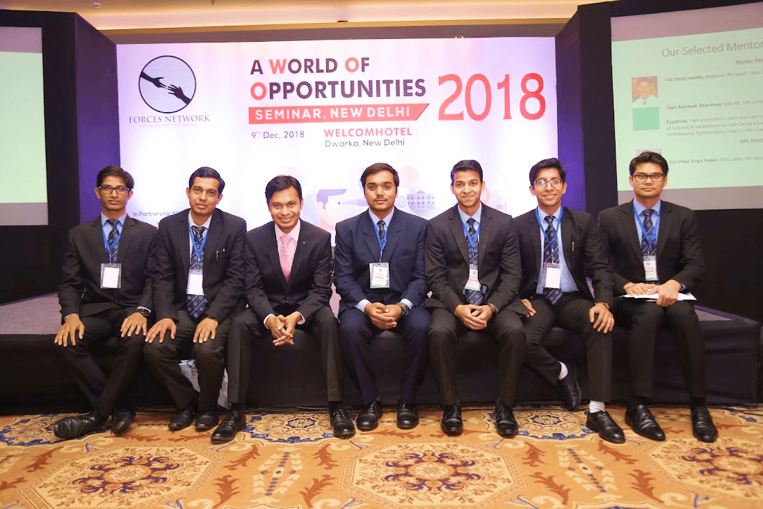 Young professionals seated together during a Forces Network seminar in New Delhi